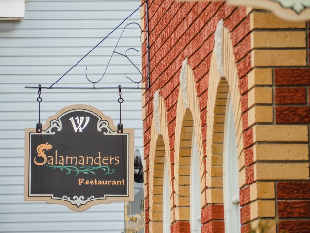 salamanders restaurant sign