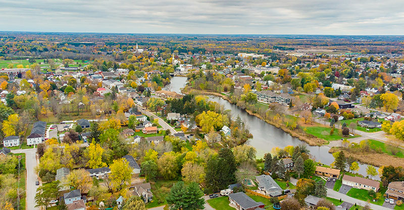 Aerial view of Kemptville