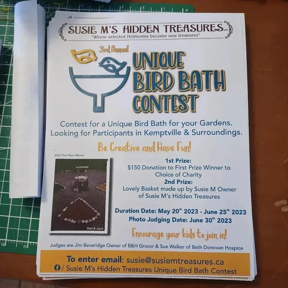 Image of bird bath contest poster