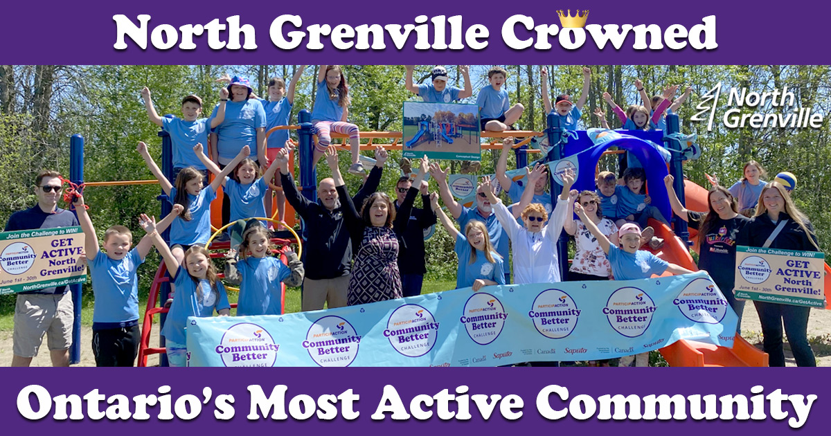 Participaction group on play structure