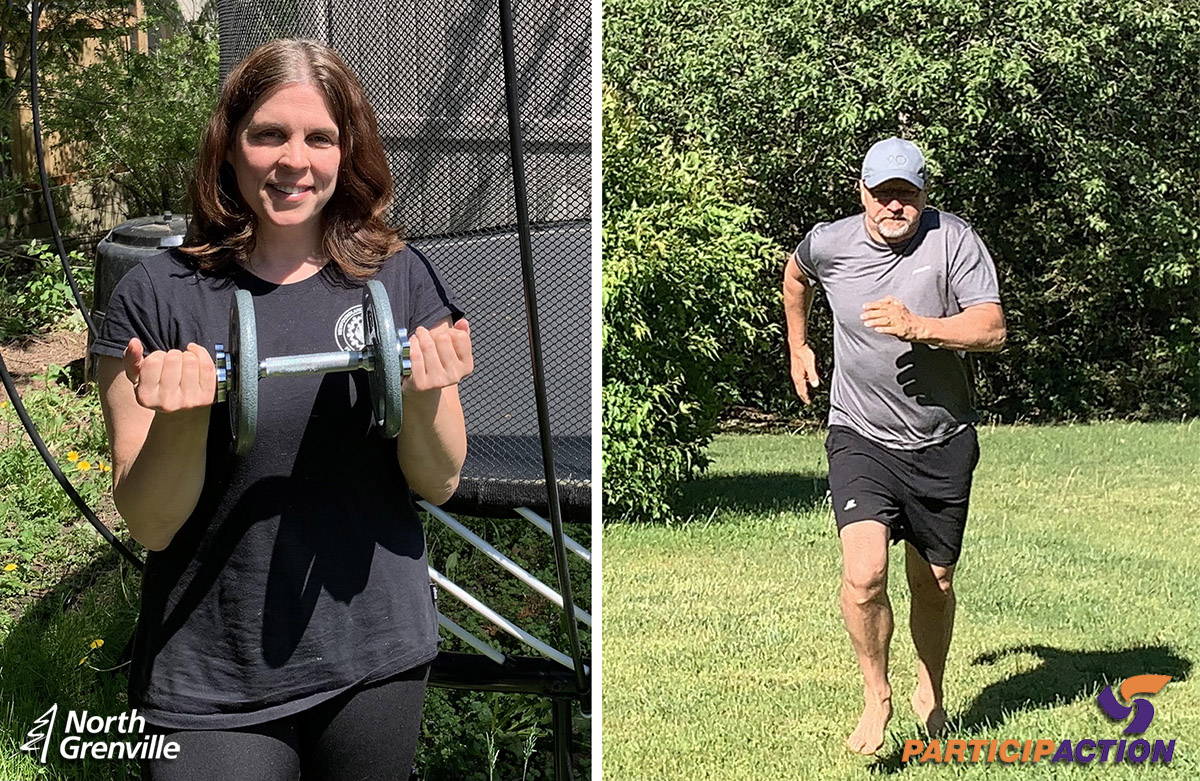 Nancy and Jim exercising