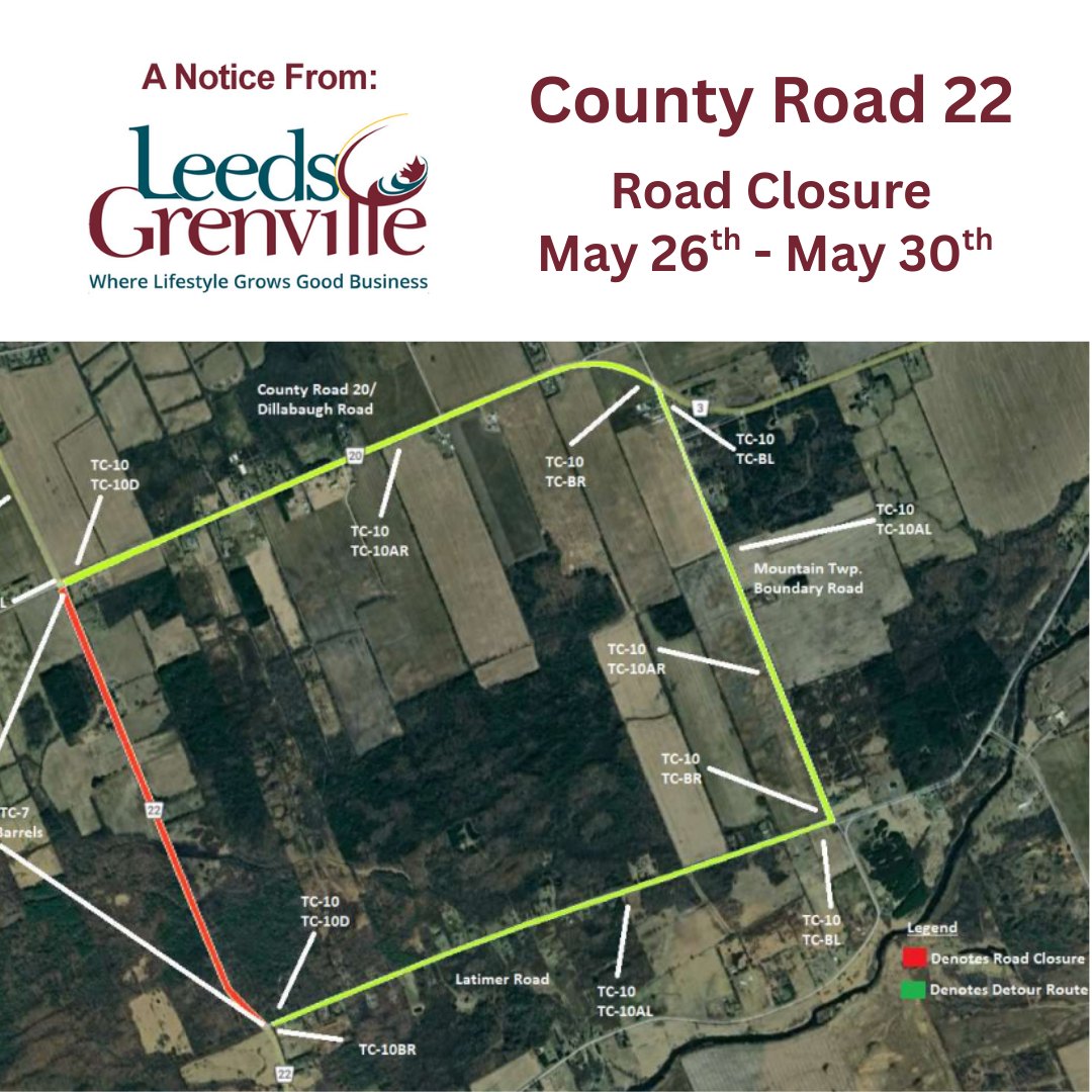 Public Notice: County Road 22 Closure