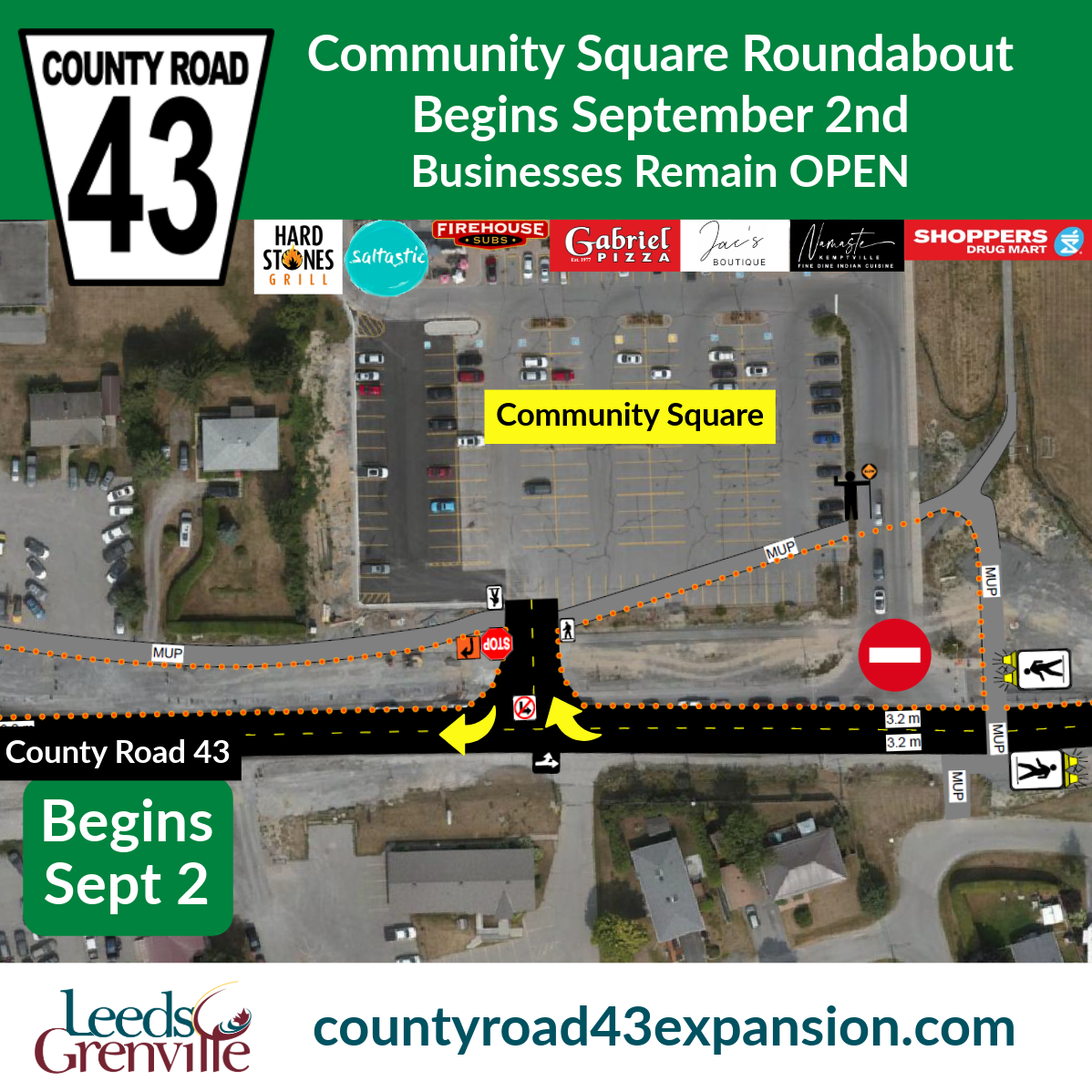 Upcoming Road Work at Community Square Intersection