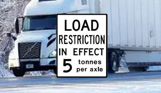 Half-Load Restrictions Sign