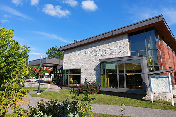 North Grenville Public Library on a sunny day with bright, blue skies