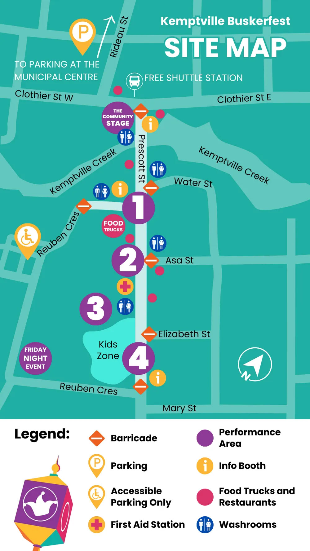 Buskerfest Map