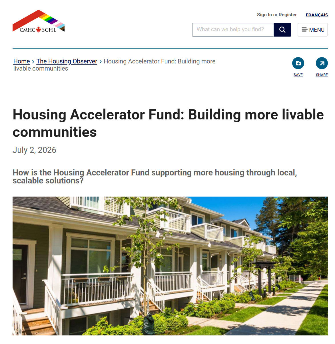 CMHC Article header