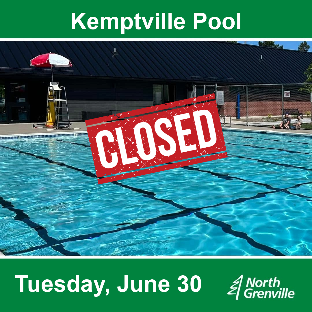 Notice: Kemptville Pool Closed Tuesday, June 30, 2026