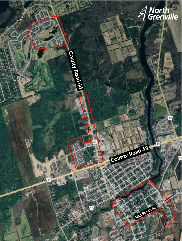 map of sewer work area