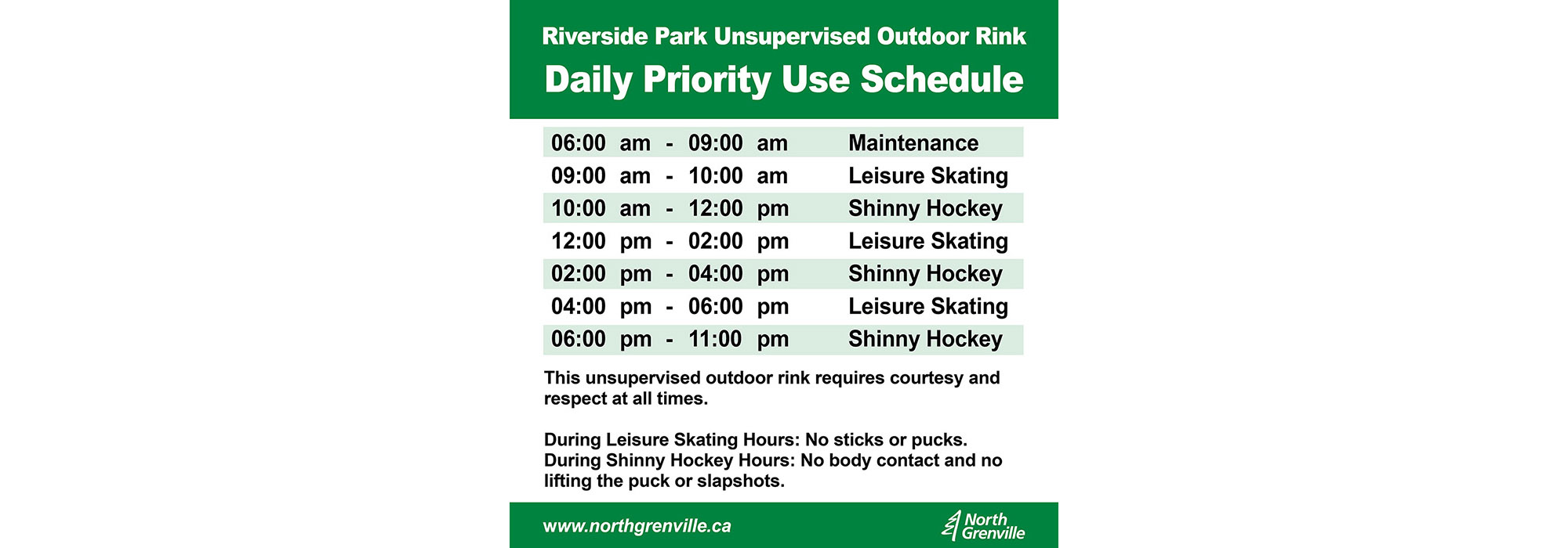 Skating Schedule