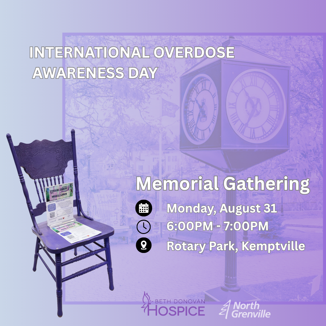 💜 North Grenville will be turning purple for International Overdose Awareness Day