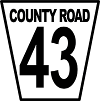 Panneau de la route de comté 43