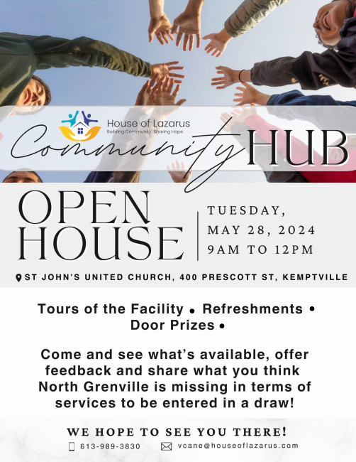 House of Lazarus Kemptville Hub Open House
