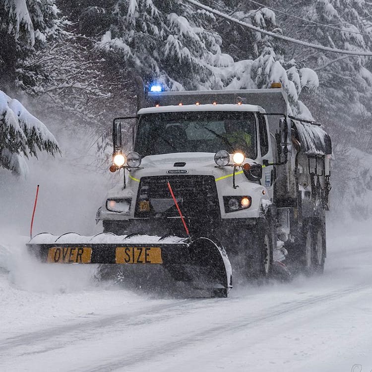 keep your distance from snowplows