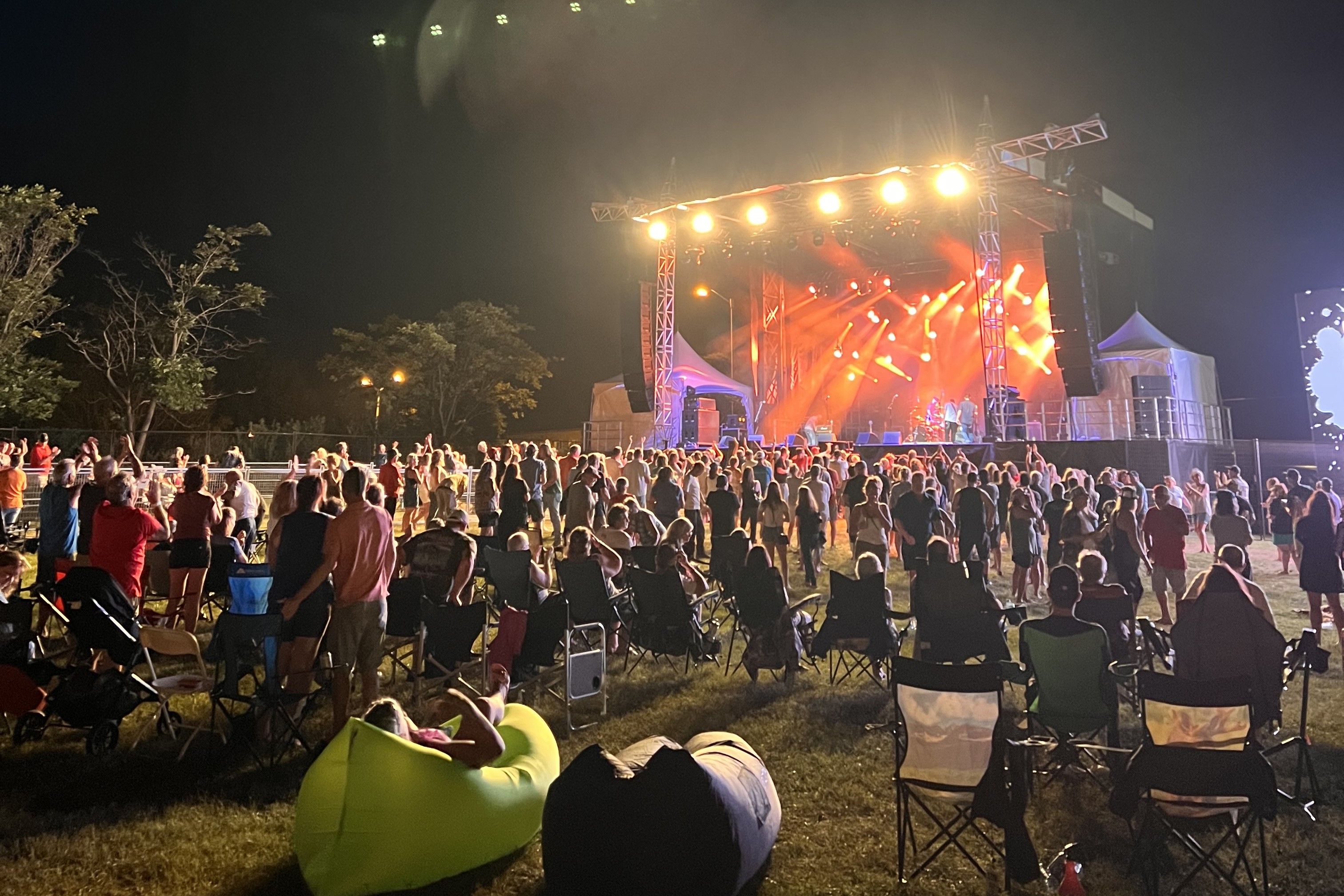 Crowds at Kemptville Live Music Festival taken from behind